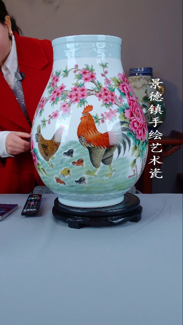 摆件陶瓷景德镇手工手绘陶瓷摆件75