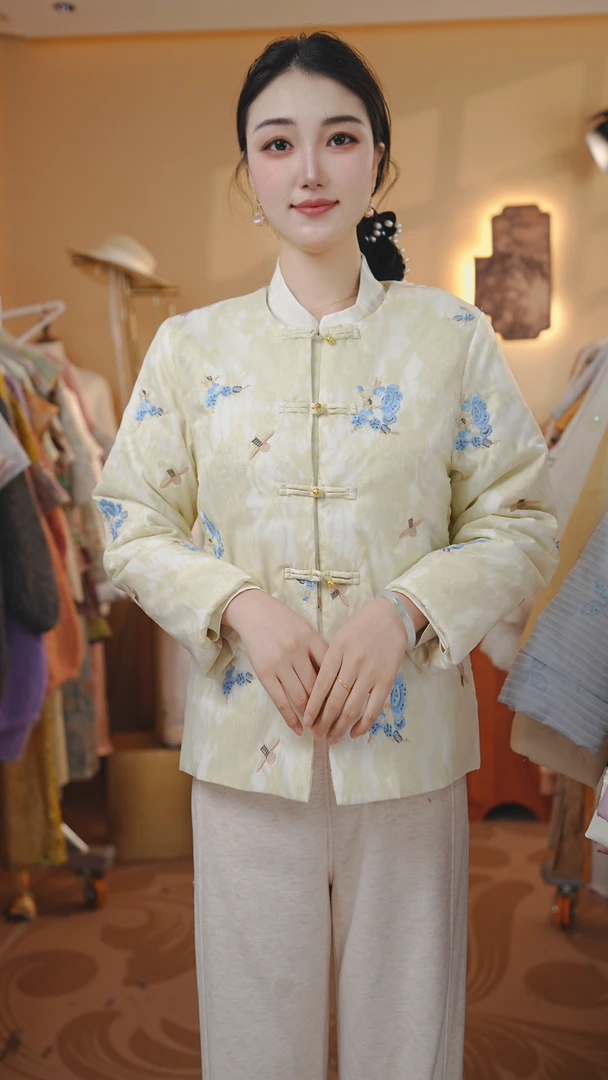 【谦和】冬季国风妈妈装新中式冬款棉服上衣女