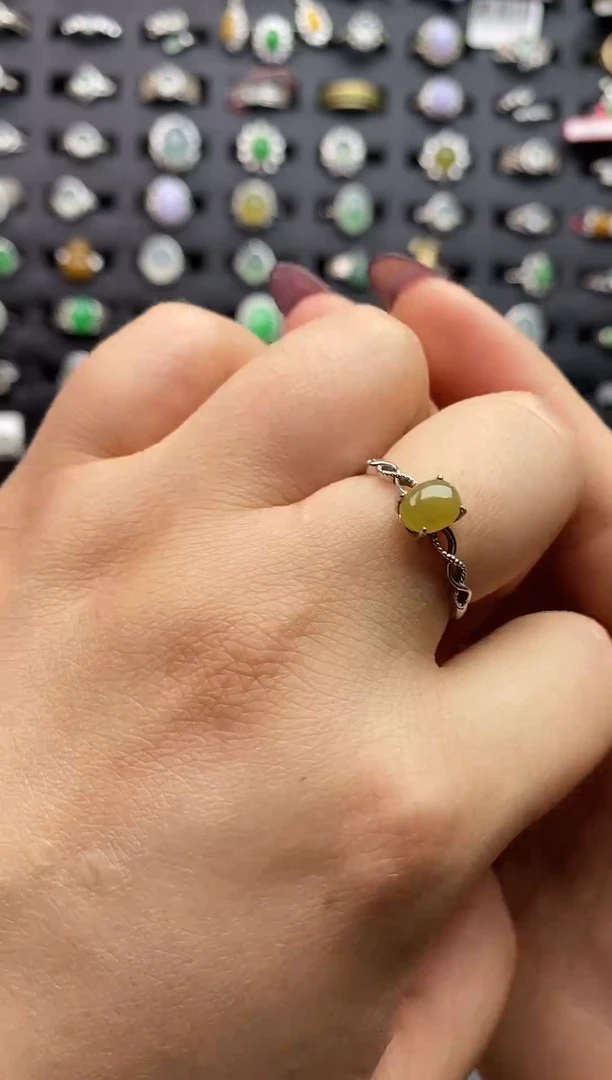 银S925镶嵌戒指翡翠111111