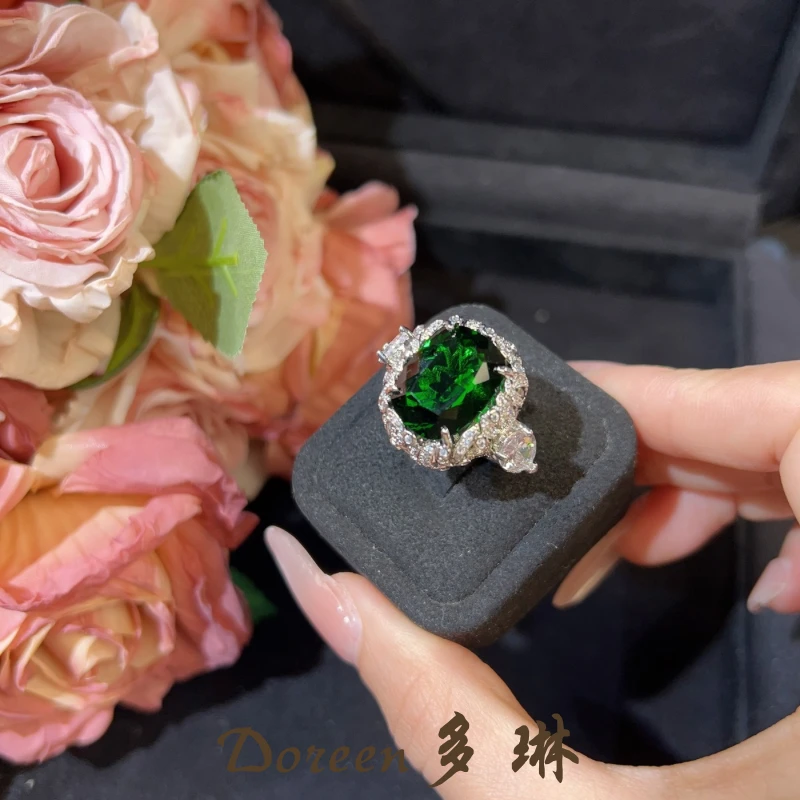 铜合金戒指 祖绿大方戒指CS548