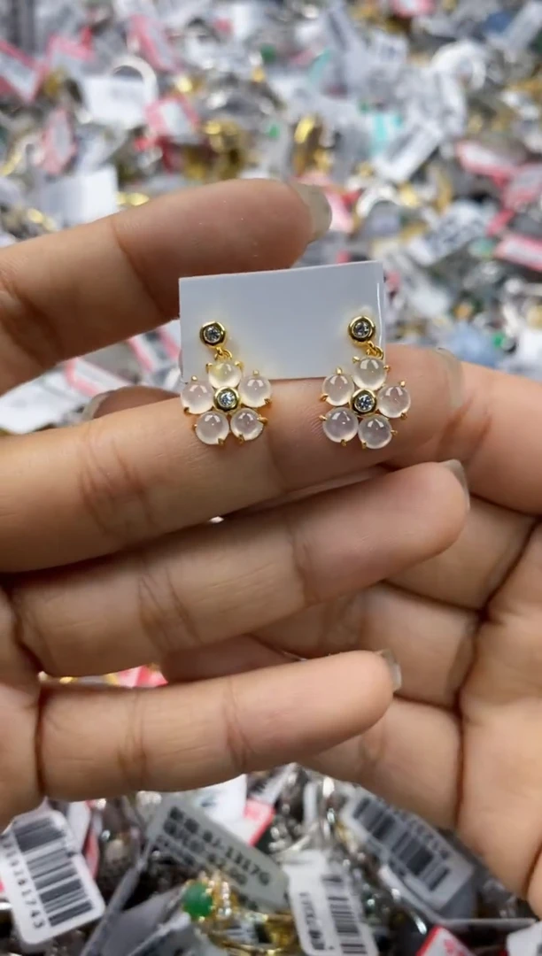 银S925镶嵌戒指翡翠6666----1