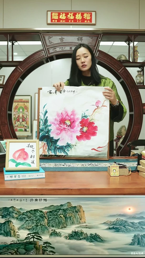 书法50*50无装裱   富贵有余