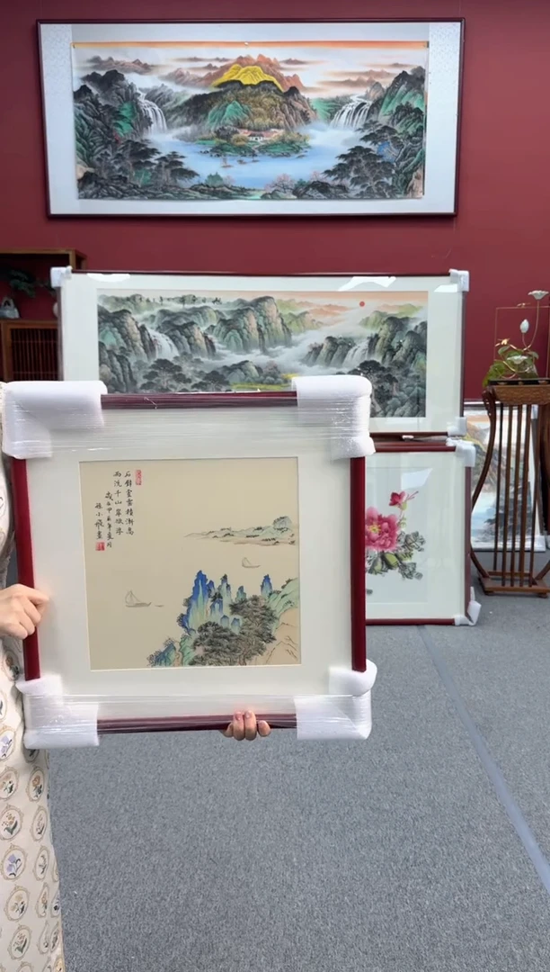 国画手绘 斗方 48*48