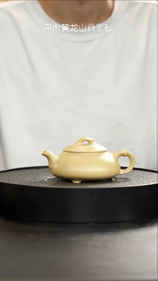 茶壶紫砂大水潭至纯梨皮本绿简瓢大漏