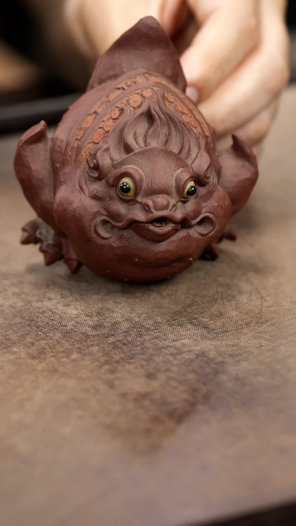 紫砂茶宠紫砂逗蟾