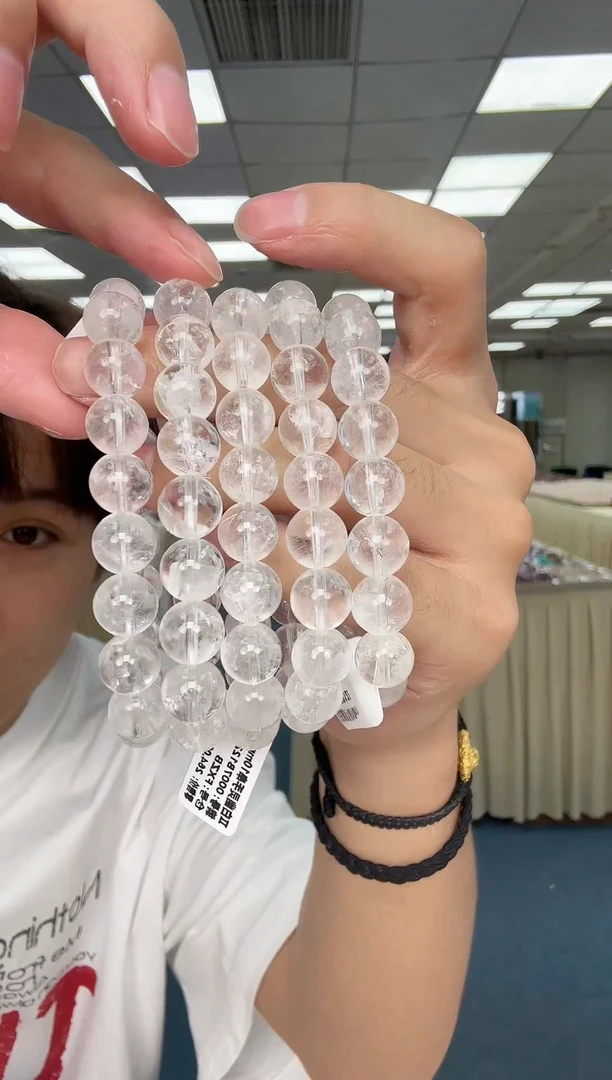 水晶手串未镶嵌Ⅱ白幽灵手串10mm