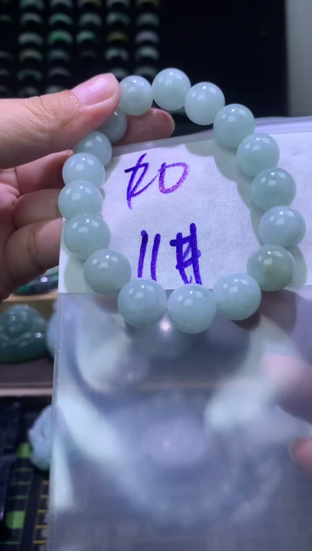 裸石翡翠翡翠手串  完美主义者慎拍