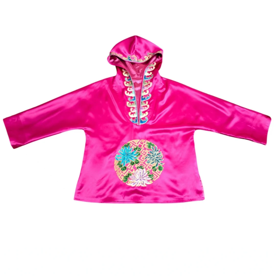 锦帛花衣天下原创非遗手工刺绣国风时尚百搭休闲女装春秋棒球外套