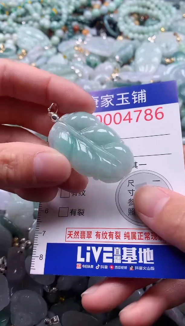 翡翠未镶嵌吊坠(不含链)4786