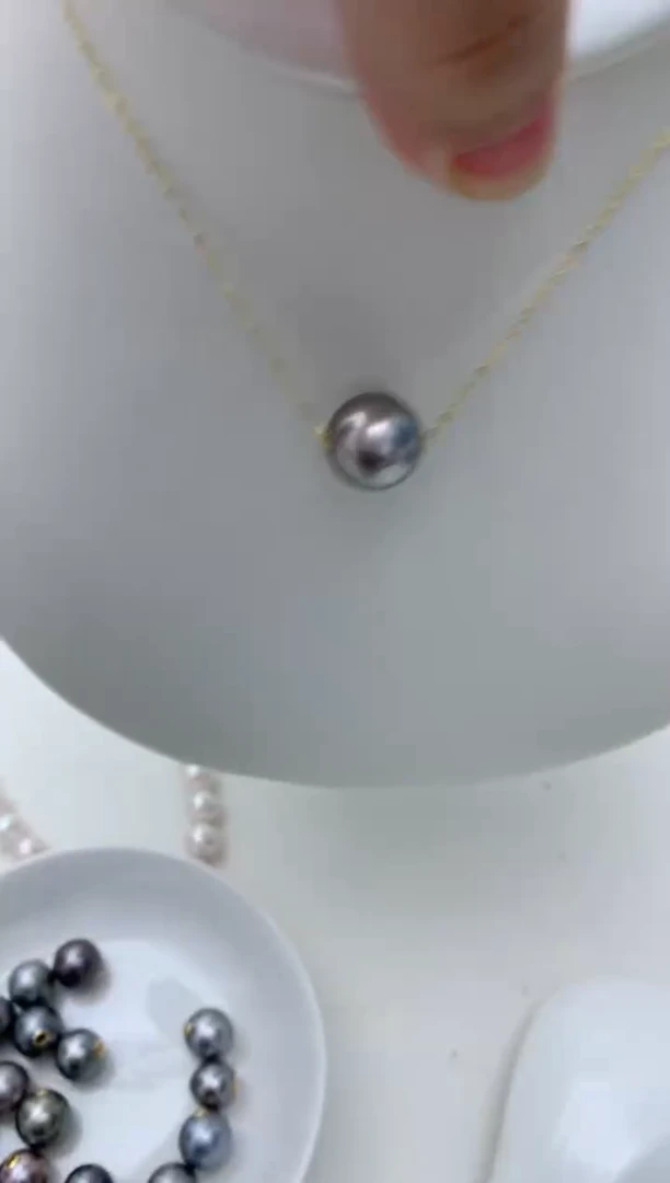 海水珍珠18K金镶嵌颈饰e59