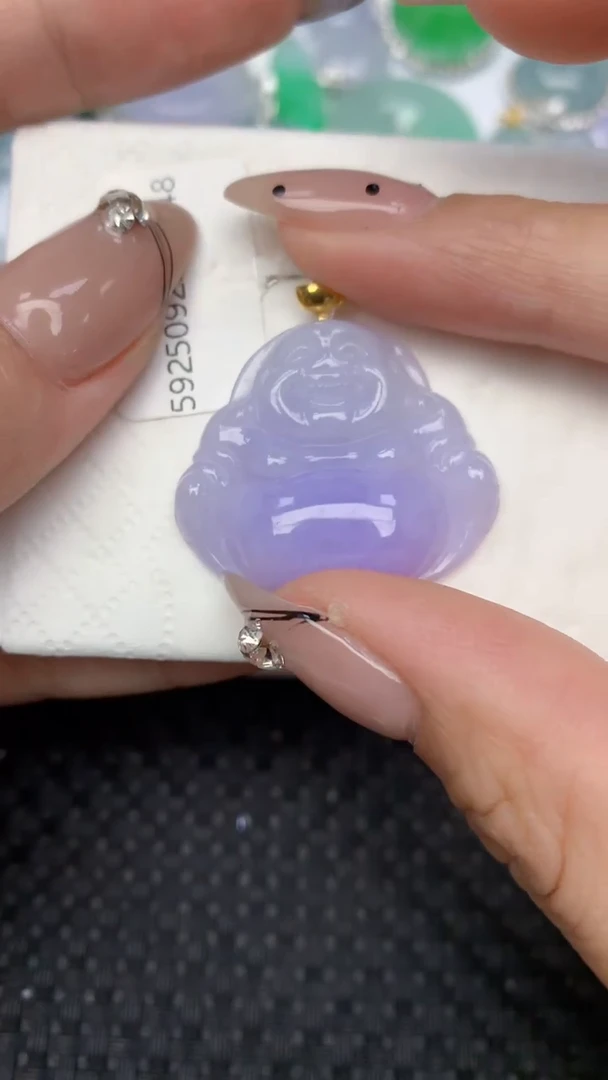 颈饰18K金镶嵌翡翠天然缅甸翡翠a货百元以上9元证书费自理