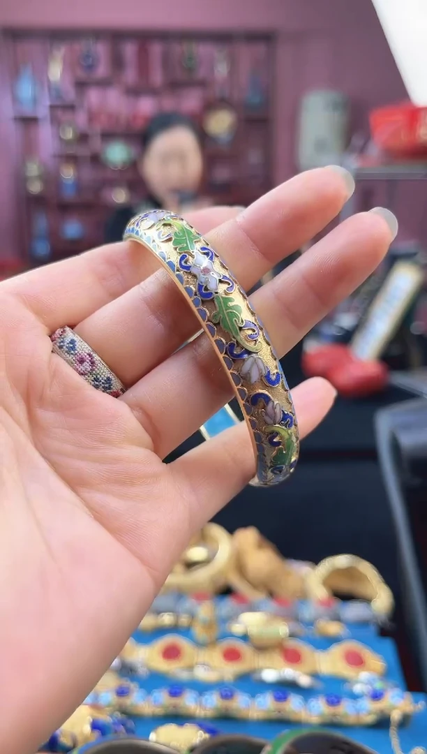 非遗 景泰蓝金地手镯 65