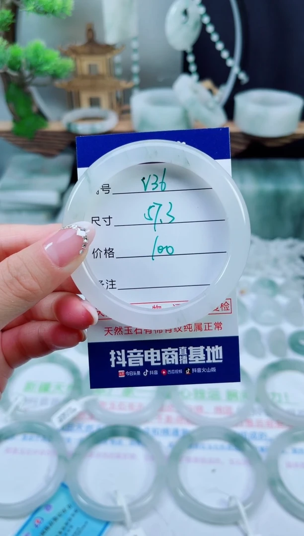未镶嵌手镯石英质玉（天山翠）36