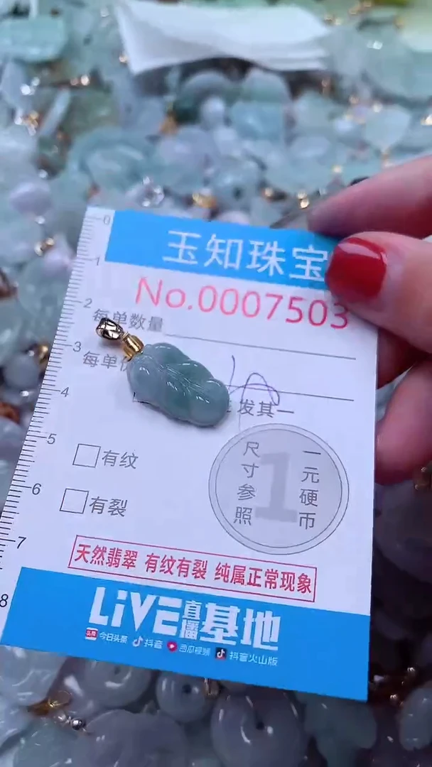 吊坠(不含链)未镶嵌翡翠7503