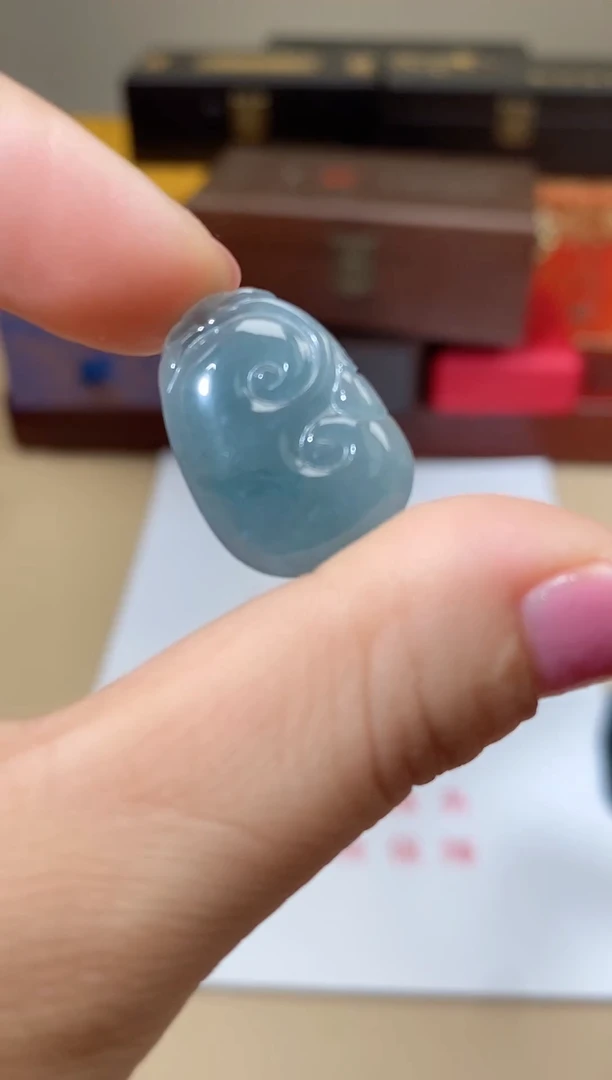 【闪购商品】翡翠颈饰未镶嵌天然A货翡翠如意