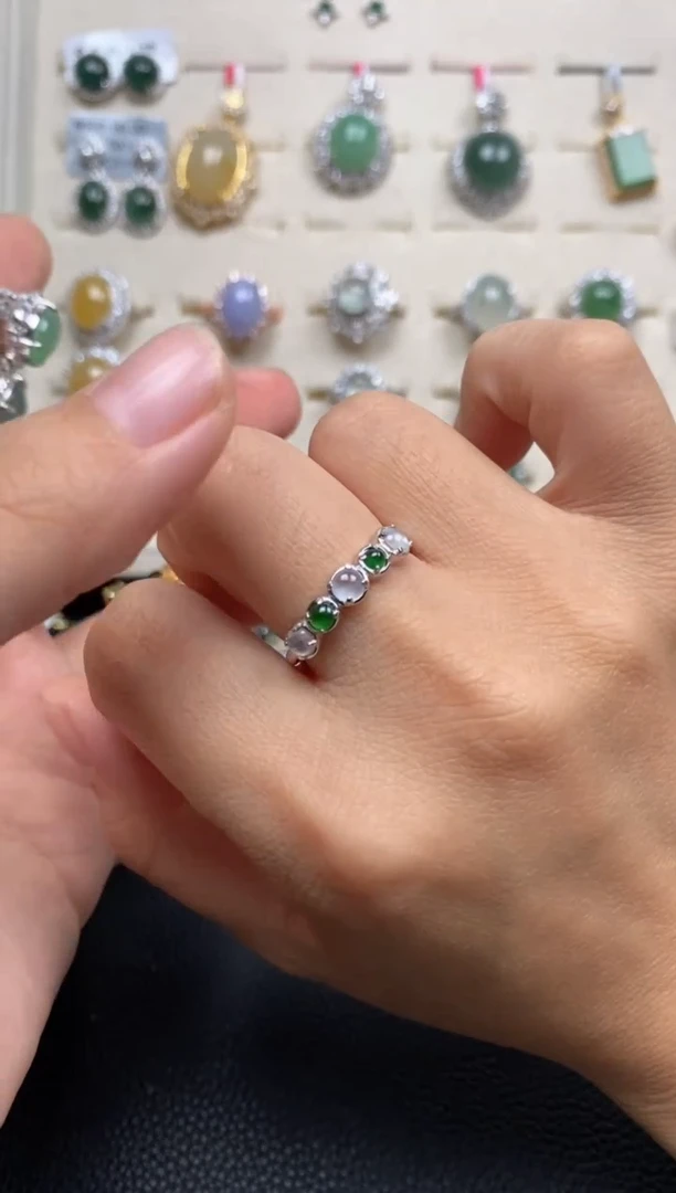 【闪购商品】翡翠戒指银S925镶嵌1111