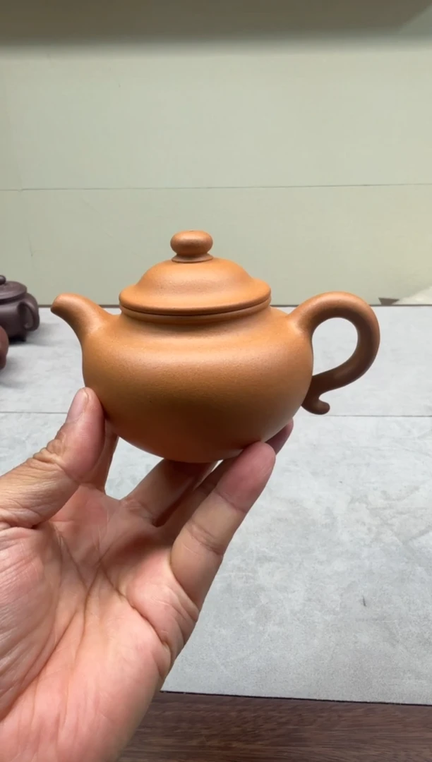 茶壶紫砂220CC老宕口无添加黄金段半手大亨莲子