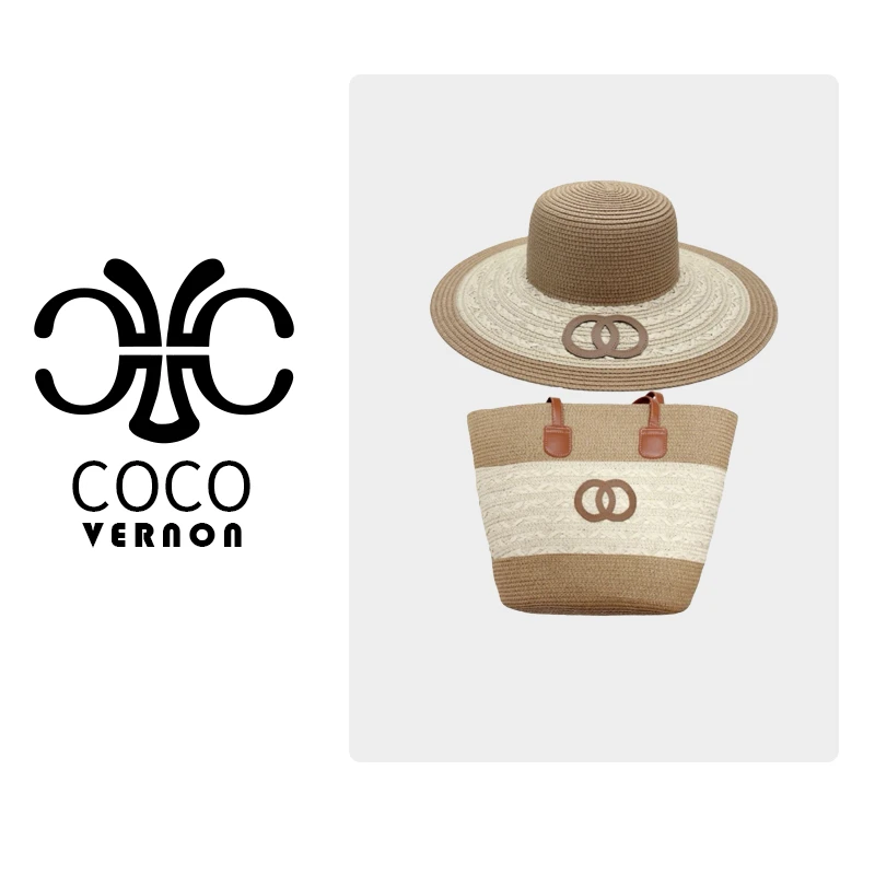 轻奢草帽草编包套装