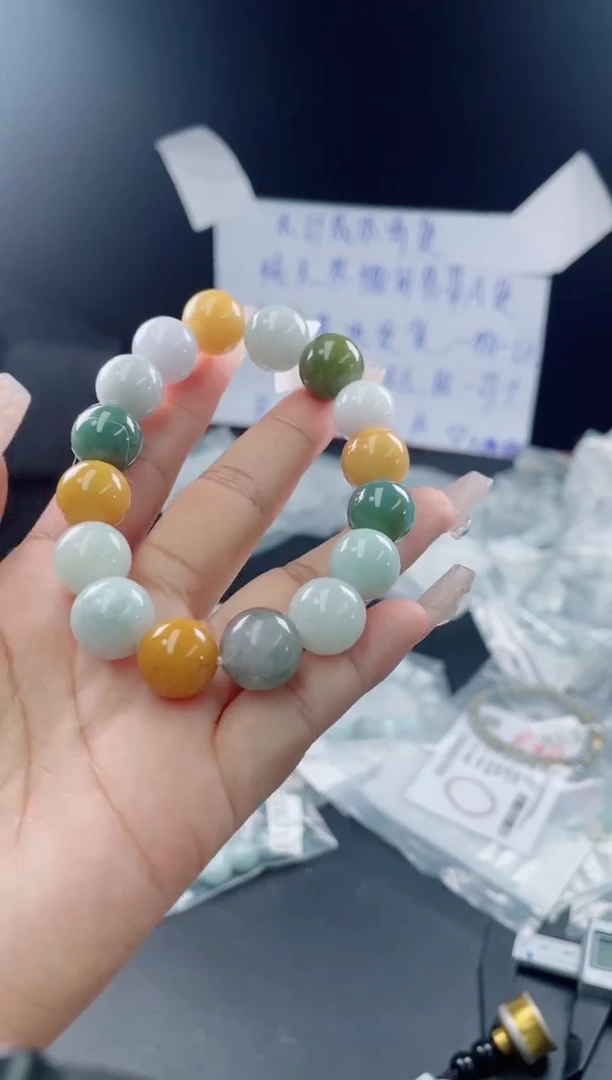 未镶嵌定制翡翠珠串