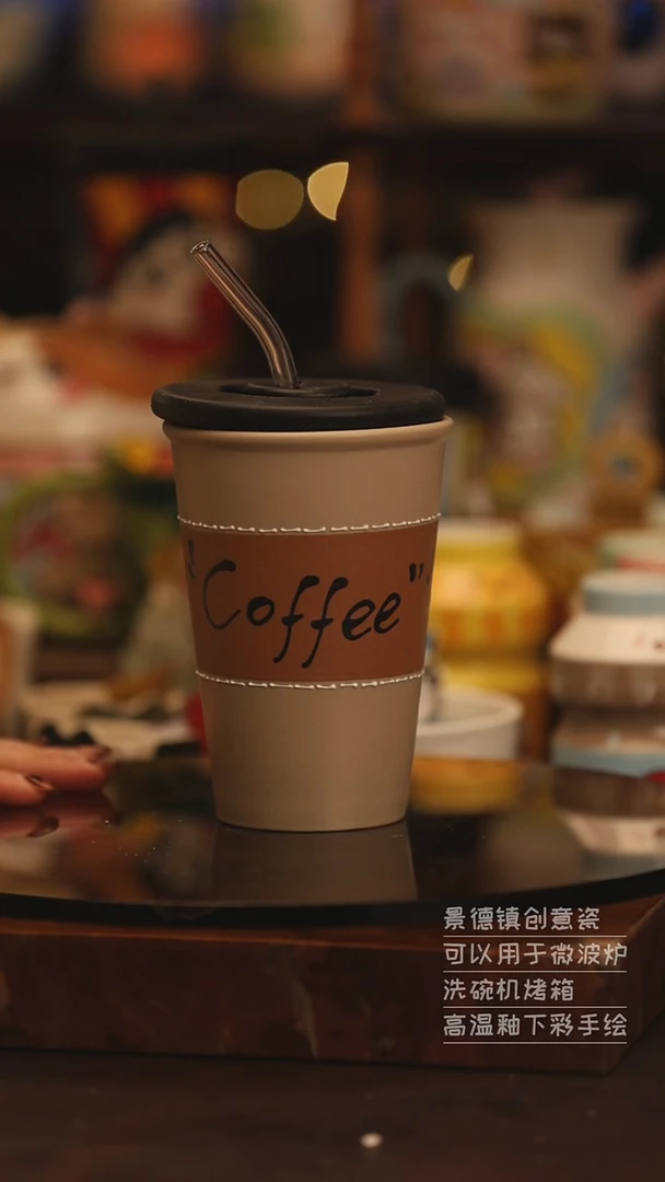 陶瓷景德镇可爱陶瓷釉下彩绘设计师款H991