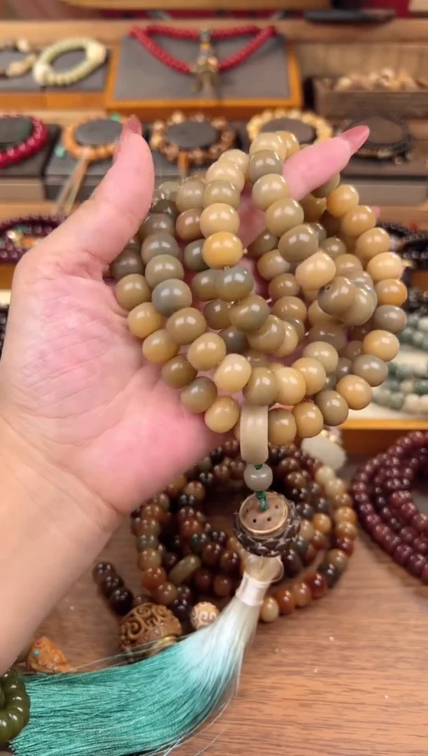 【闪购商品】菩提根/象牙果手串青芒108颗流苏款+3瓶香