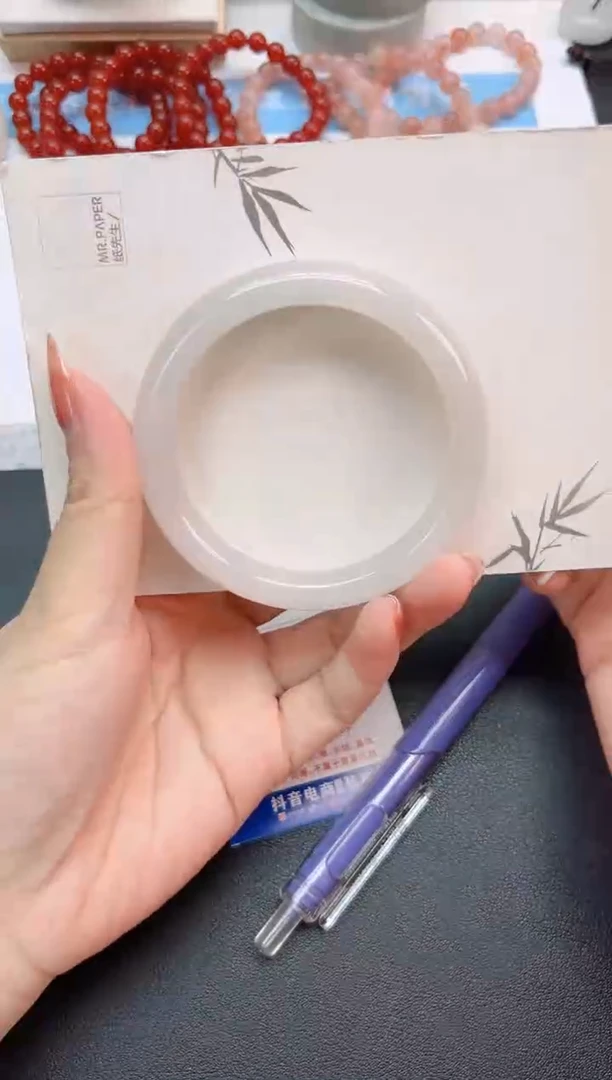 石英质玉（金丝玉）手镯未镶嵌V239-57.7