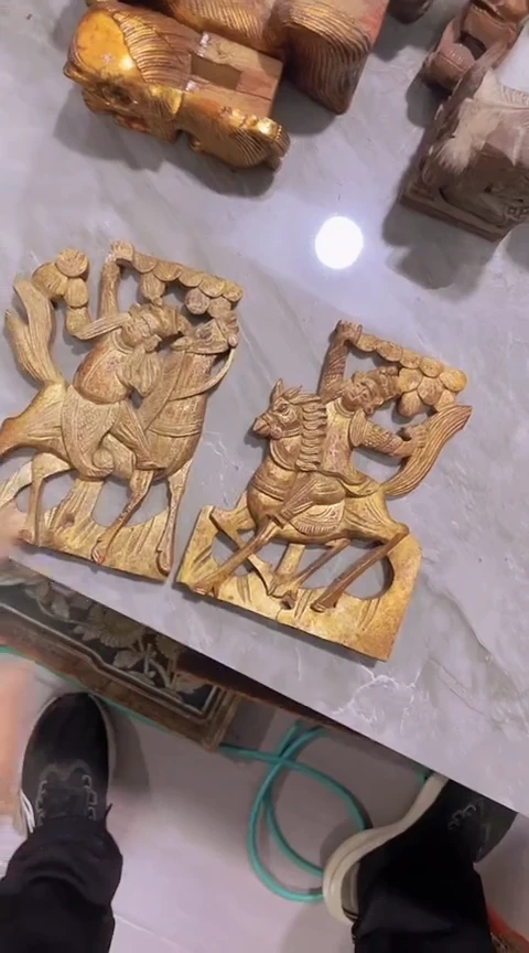 【闪购商品】香榧木一对孤品木雕68