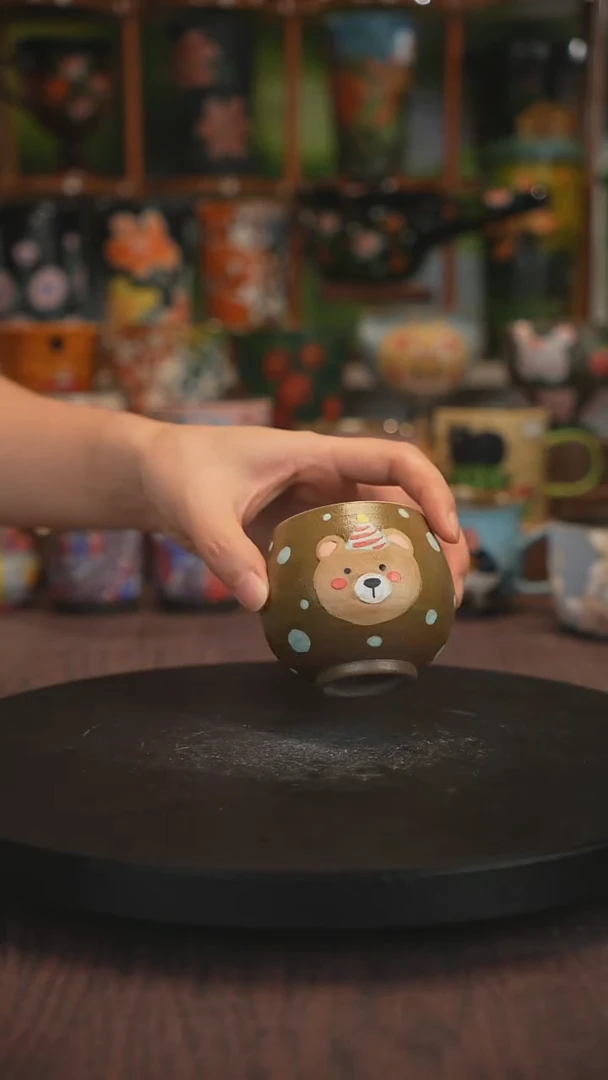 紫砂油画手绘釉下彩