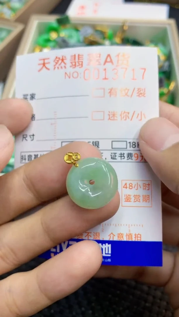 翡翠未镶嵌吊坠(不含链)1