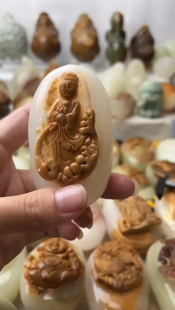 石材古青石棉纹正常不退换观音