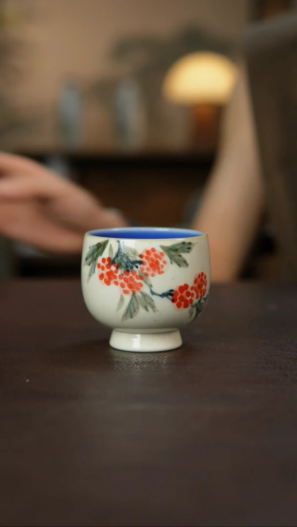 杯景德柴烧手作微瑕