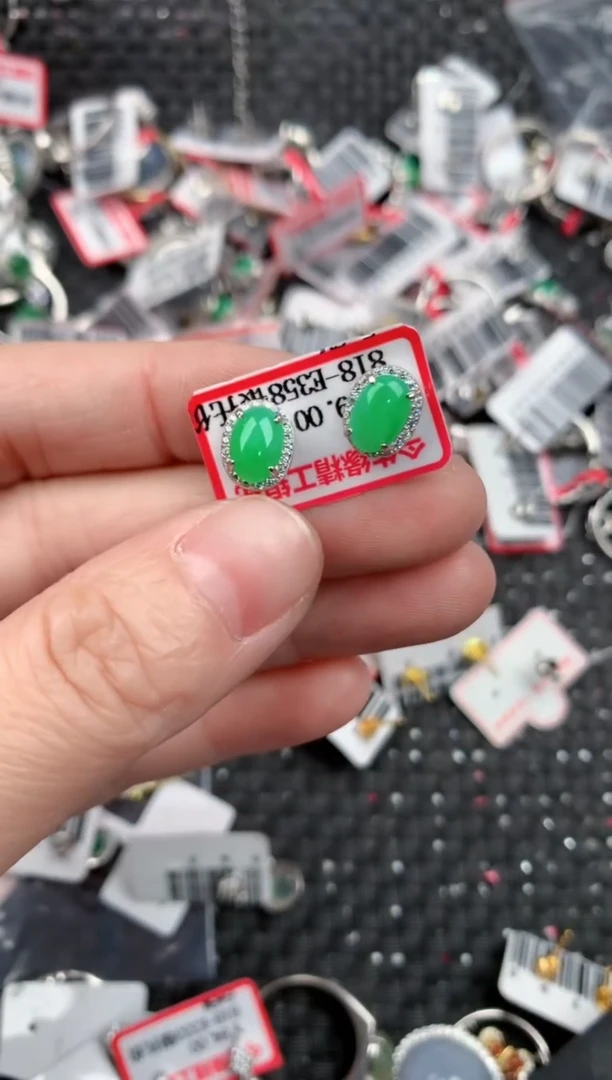 银S925镶嵌戒指翡翠13              4