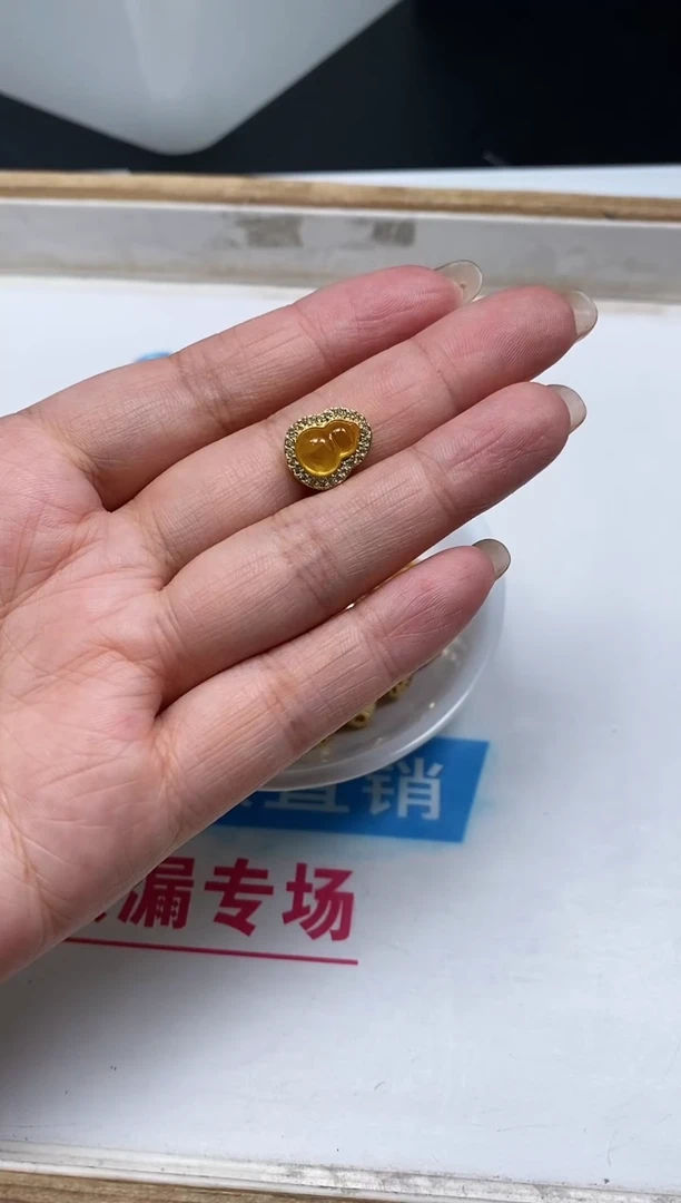 玛瑙/玉髓散珠合金M851 合金 黄葫芦3个9元