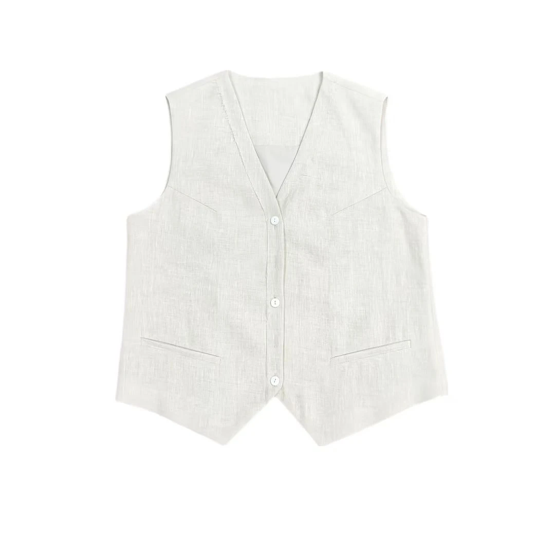 【梦夏M|X专属】亚麻马甲0236