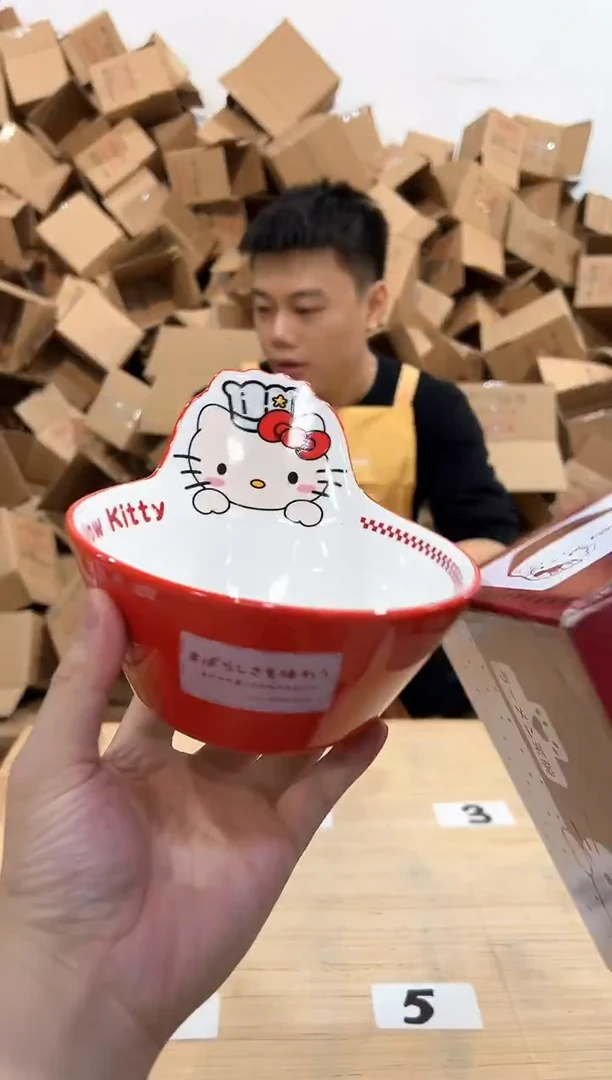 瓷片原盒kt猫沙拉碗