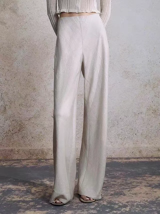 25年夏季亚麻裤宽松休闲直筒