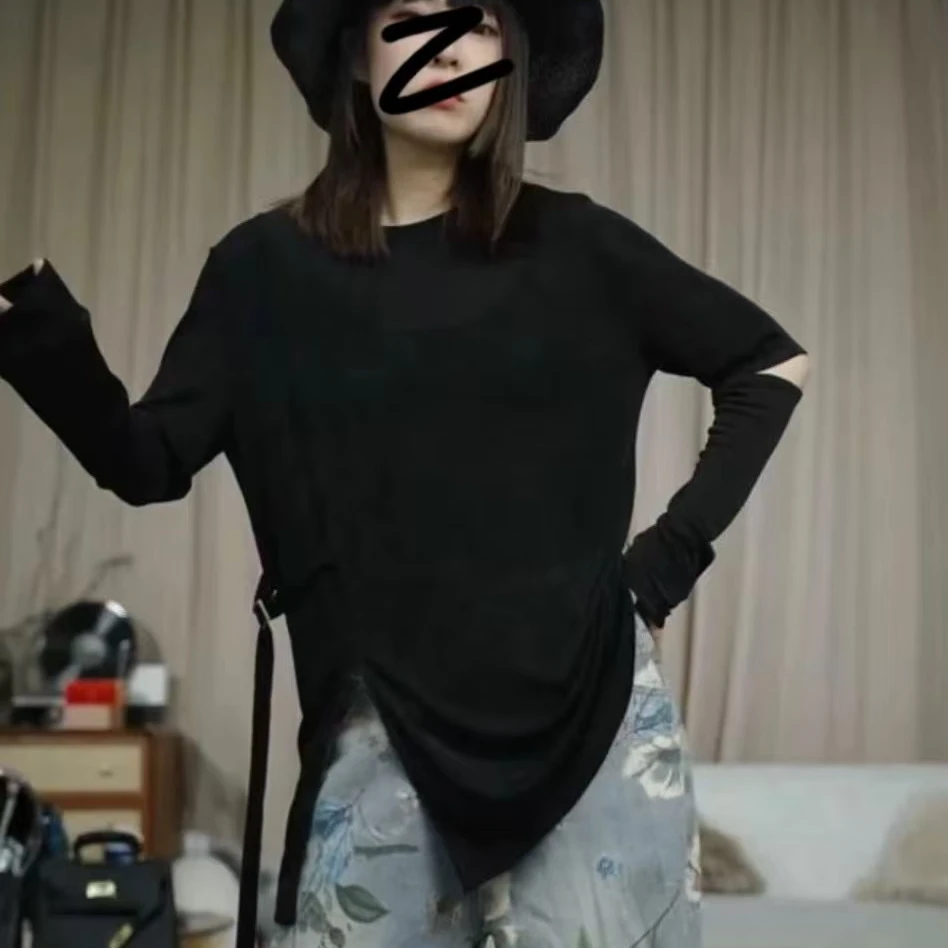 无运险【JIAXUPANG】春秋中长款垫肩衬衫