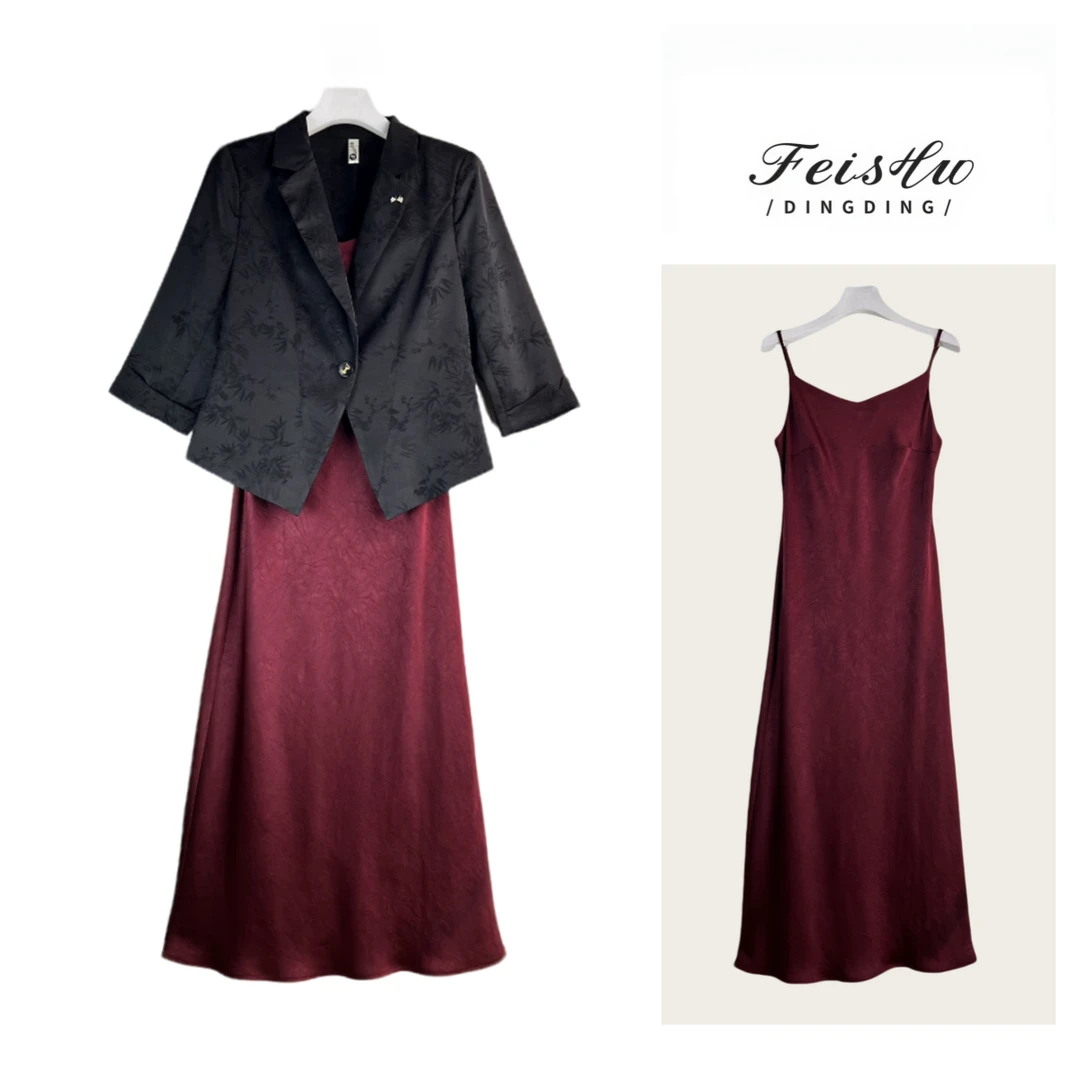 T003七分袖西装显瘦气质上衣优雅女士套裙