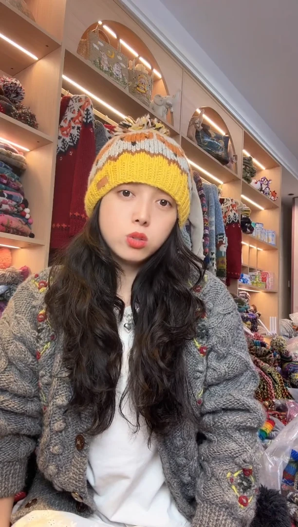 绵羊毛美丽奴像素狐狸单球帽