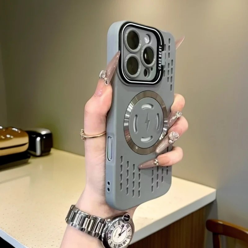 镜头支架适用苹果16promax手机壳15Plus冰点散热镂空苹果16pro壳