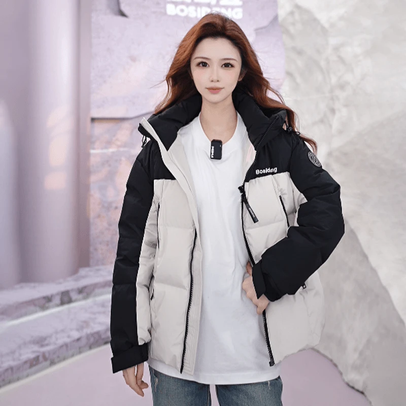 波司登冬季新款女款防风连帽时尚情侣保暖羽绒服B40143210