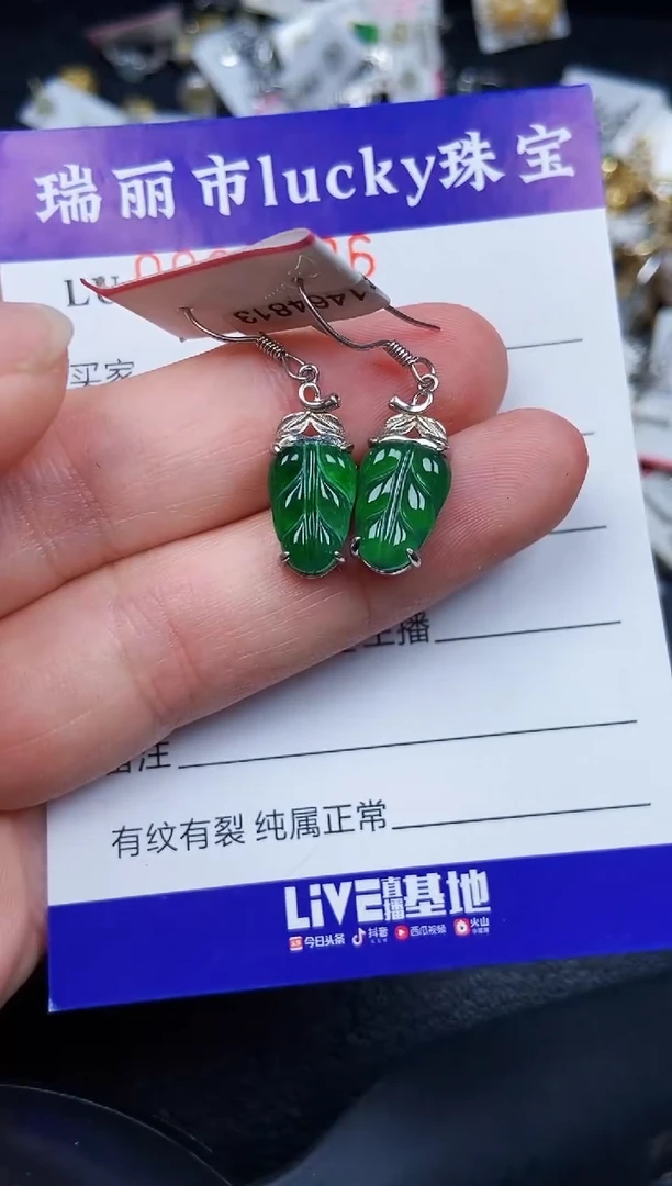 翡翠银S925镶嵌颈饰9726