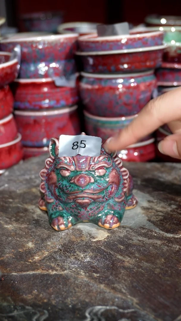 摆件陶精品窑变钧瓷茶器