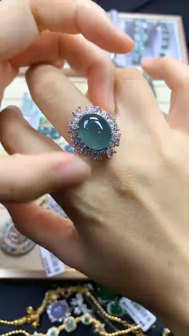 翡翠银S925镶嵌颈饰翡翠 银S925镶嵌 颈饰