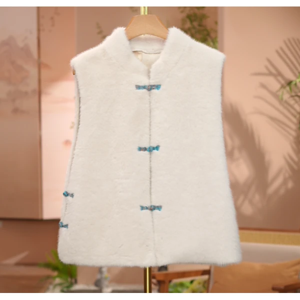 《 纤琼-马夹》2025年秋冬新款纯色加绒简约时尚气质休闲马夹