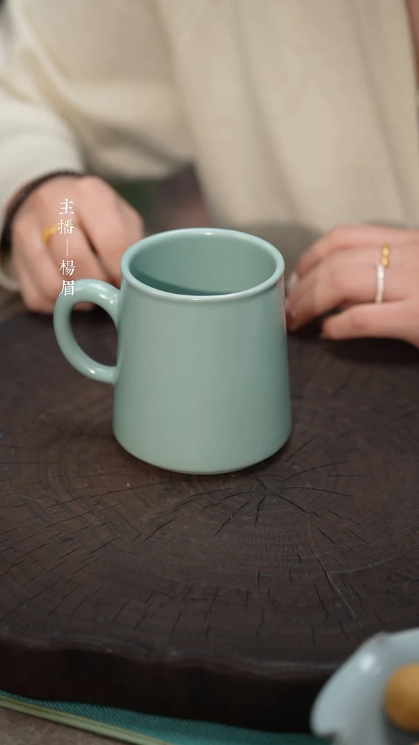 【闪购商品】汝瓷咖啡杯（微瑕简包无底款）-眉