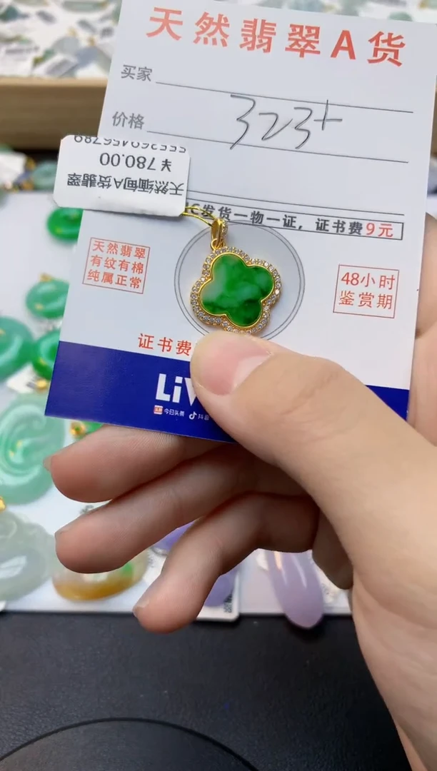 颈饰未镶嵌翡翠天然缅甸A货翡翠百元以上9元证书费自理