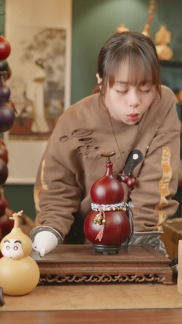 【闪购商品】154号精品天然大漆工艺防渗内胆酒葫芦~