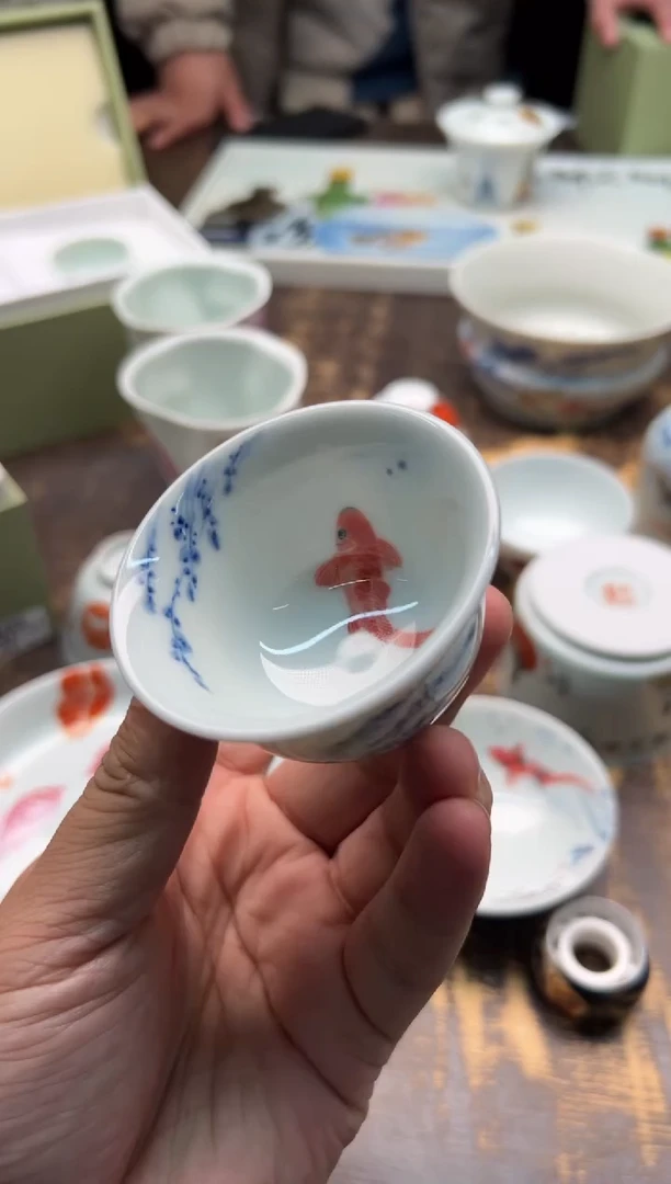 【闪购商品】/朱清鲤鱼小压手杯