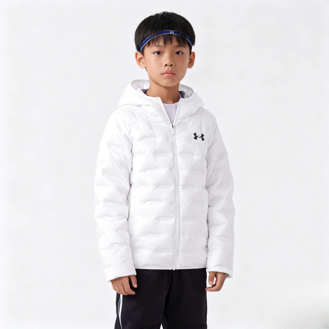 防泼水科技|安德玛秋冬儿童连帽运动休闲时尚轻薄羽绒服253311180